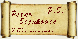 Petar Šijaković vizit kartica